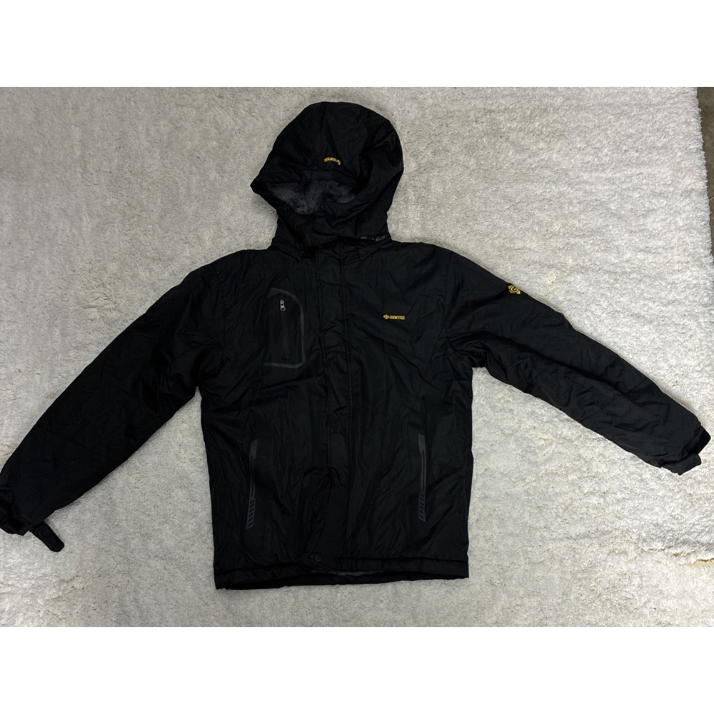 GEMYSE Womens Mountain Waterproof Winter Insulated Jacket Black Size XL